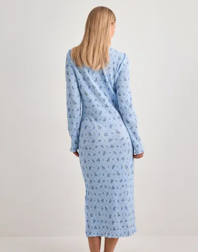 PIECES Pcflora Ls Midi Dress Jrs Noos Bc midiklänningar dam – bild 3