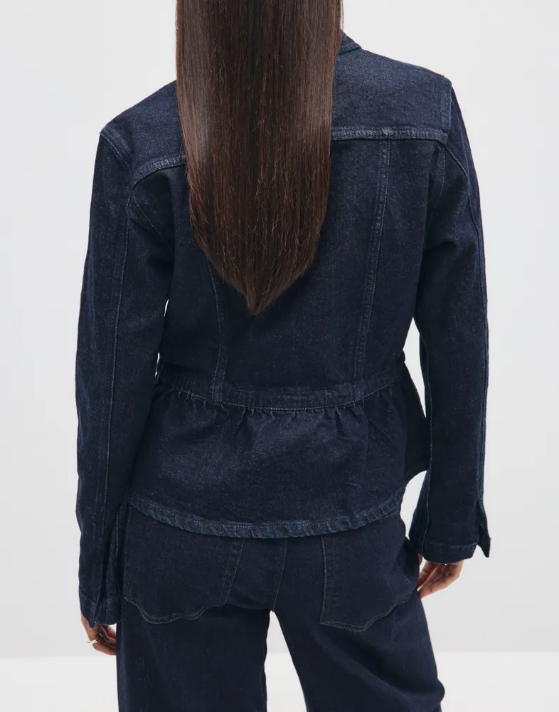 ONLY Onlremi L/S Peplum Rinse Jacket Dnm jackor dam – bild 2