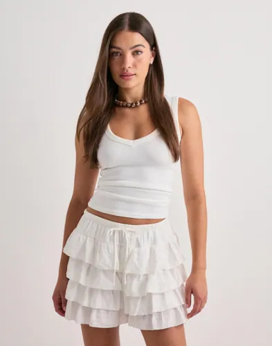 Vero Moda - Valkoinen - Vmzoey Hw Layered Shorts Wvn