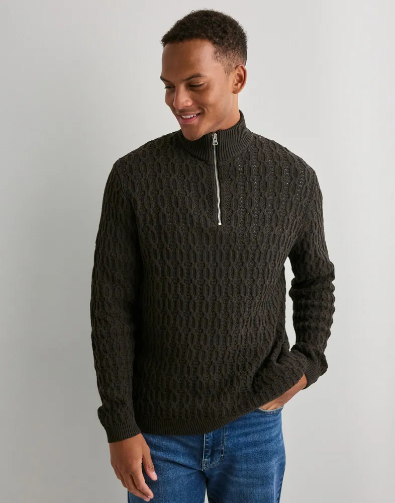 ONLY & SONS Onsleonard Life Reg 7 Half Zip Knit Tröjor med dragkedja herr – bild 2