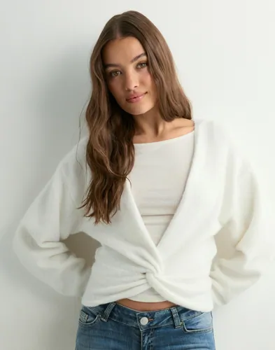 Nelly - Hvid - Twist Knit Sweater