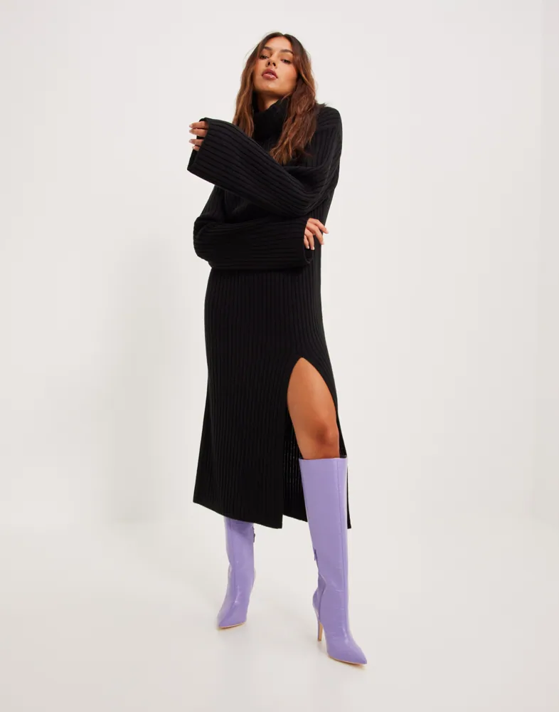 Buy Nelly Loose Sleeve Knit Dress - Black | Nelly.com