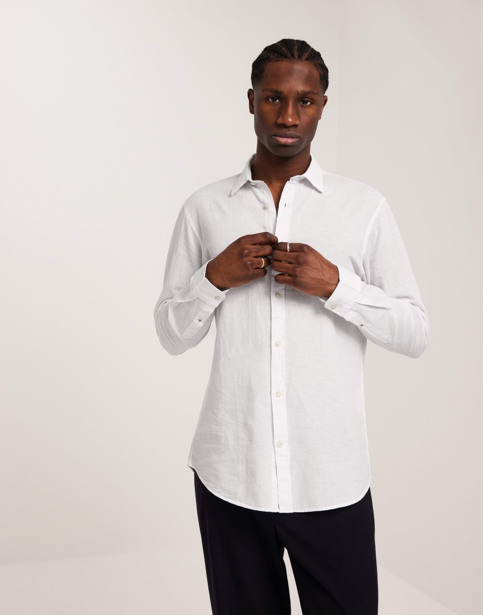 JJESUMMER LINEN BLEND SHIRT LS SN