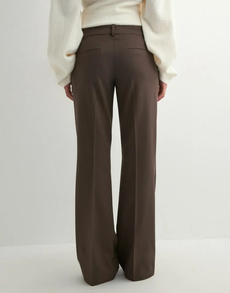 Buy Nelly Low Waist Flare Suit Pants - Brown | Nelly.com