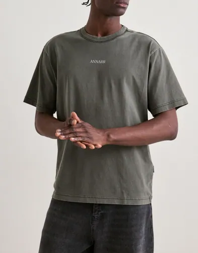 Selected Men Anrro Location Ss O-Neck Tee Kortärmade t-shirts Grå