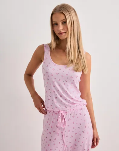 Vero Moda - Rosa - Vmesther Aop Sl U-Neck Top Jrs
