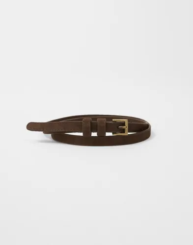 BECKSÖNDERGAARD - Brun - Suede Aria Leather Belt