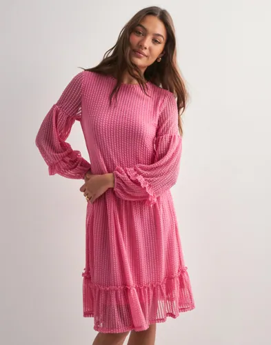 Only - Pink - Onlnaja L/S Baloon Dress Cs Jrs