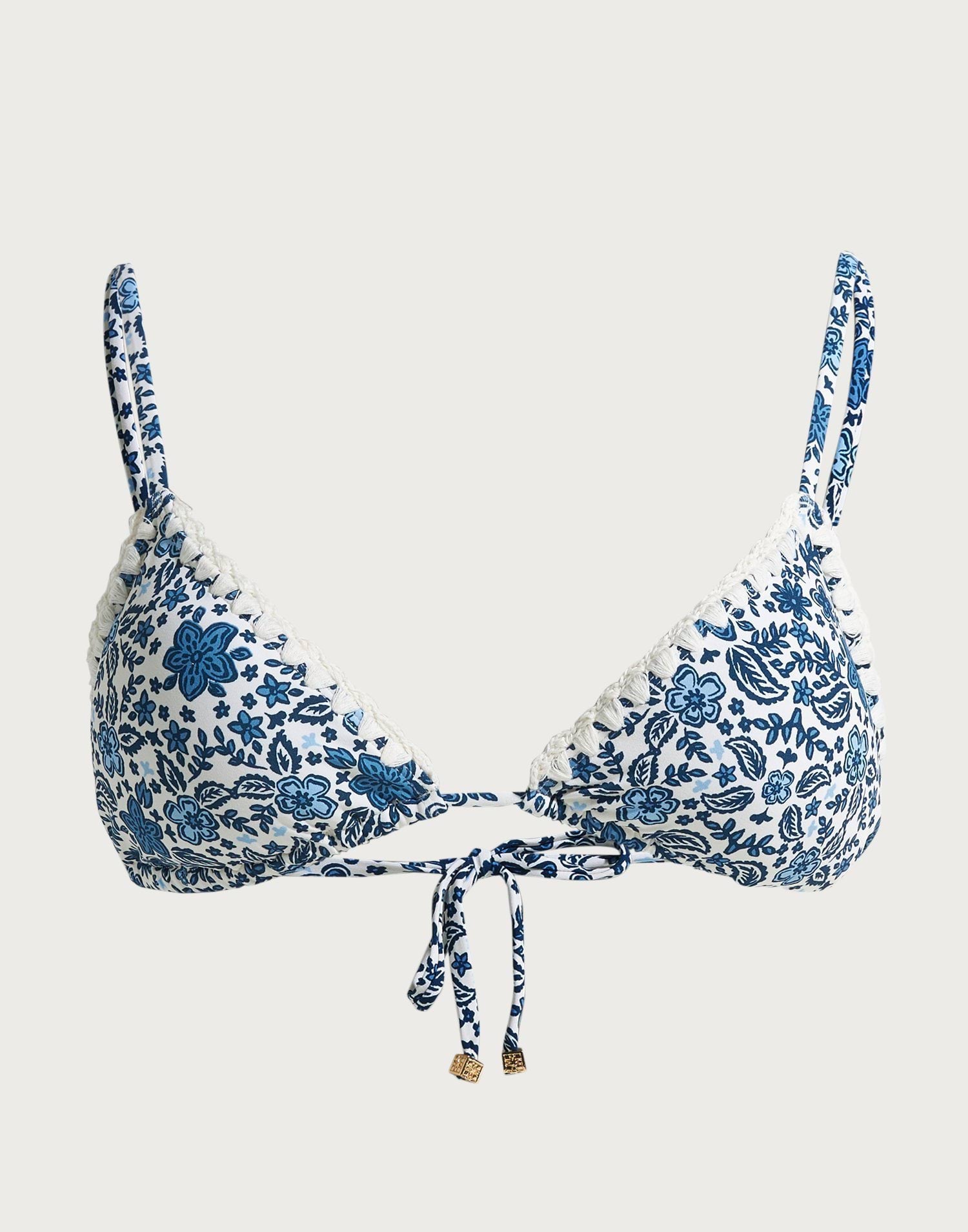 Kjøp Malina Ally crochet trimmed triangle bikini top - Floral | Nelly.com