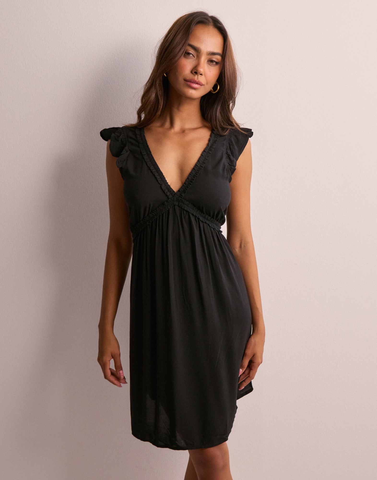 JDY Jdytheis Neck Dress WVN Dia Theis Life Robe à col en V Taille S/L