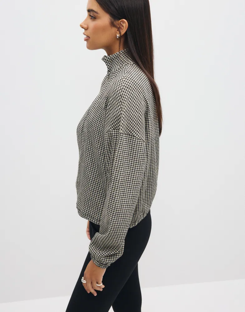 Nelly Checkered Blouse Jacket kavajer & blazers dam – bild 3