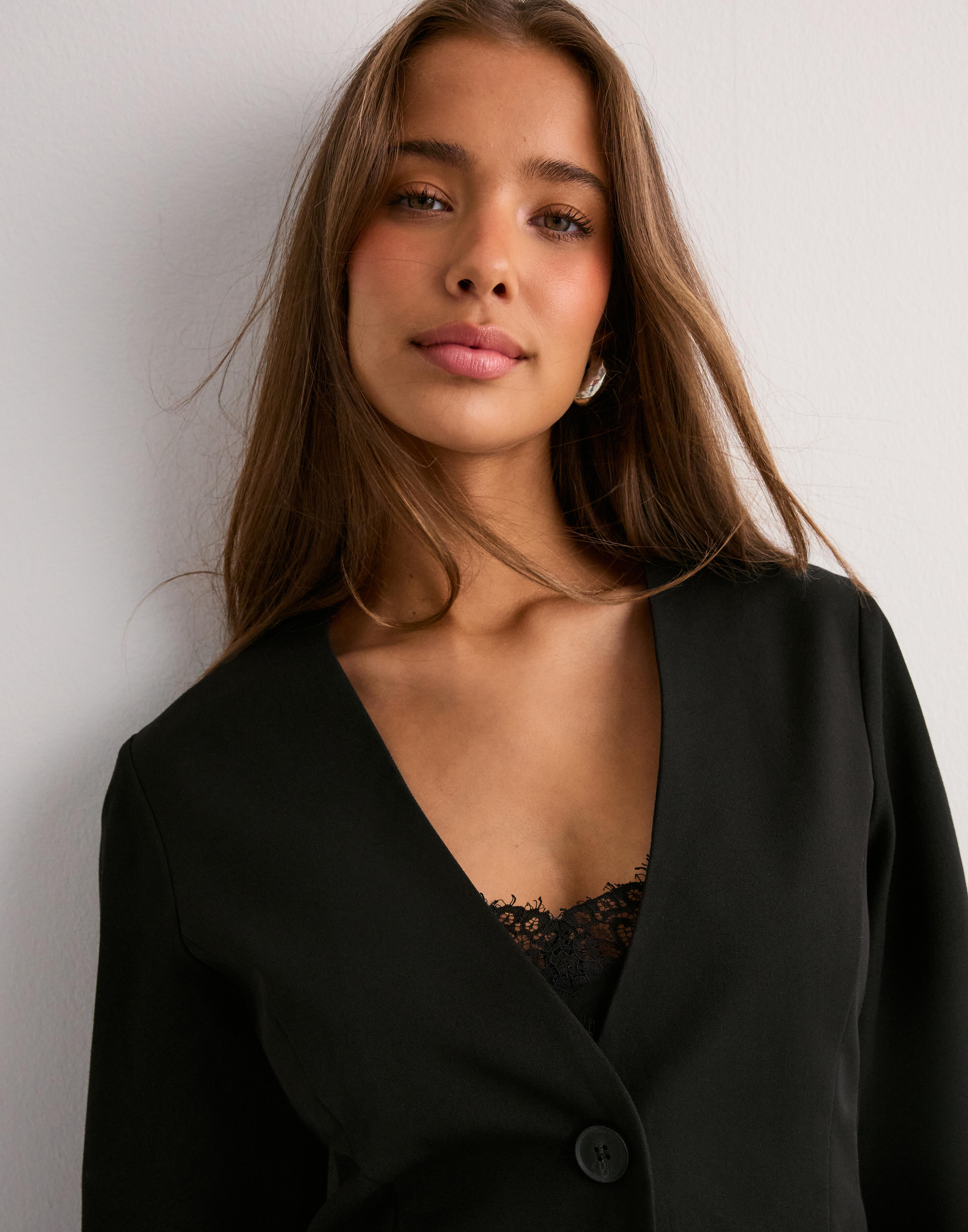 Pckamil Ls losse blazer Noos Bc, zwart, L