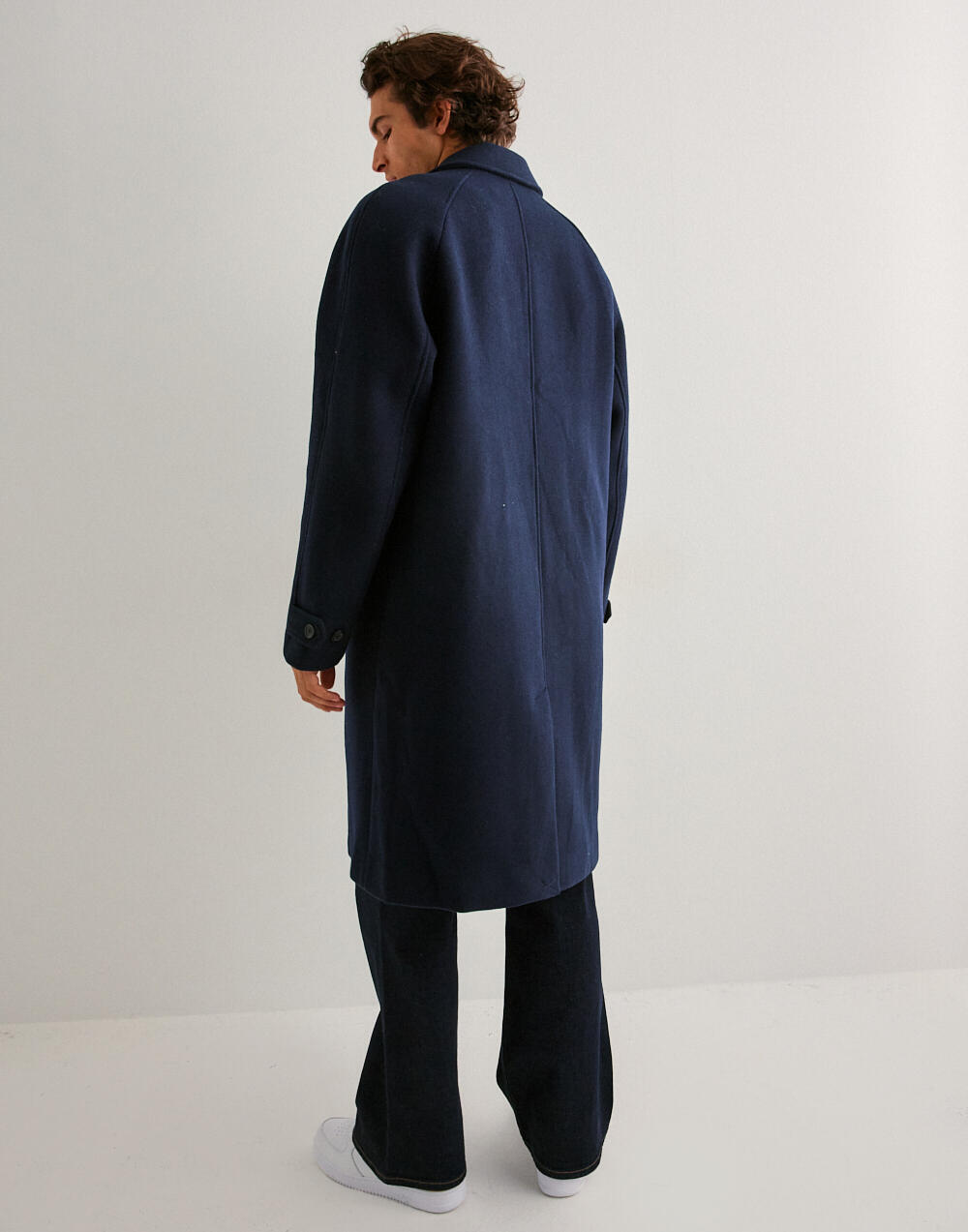 Buy Les Deux Michael Solid Wool Coat - Dark Navy | NLYMAN