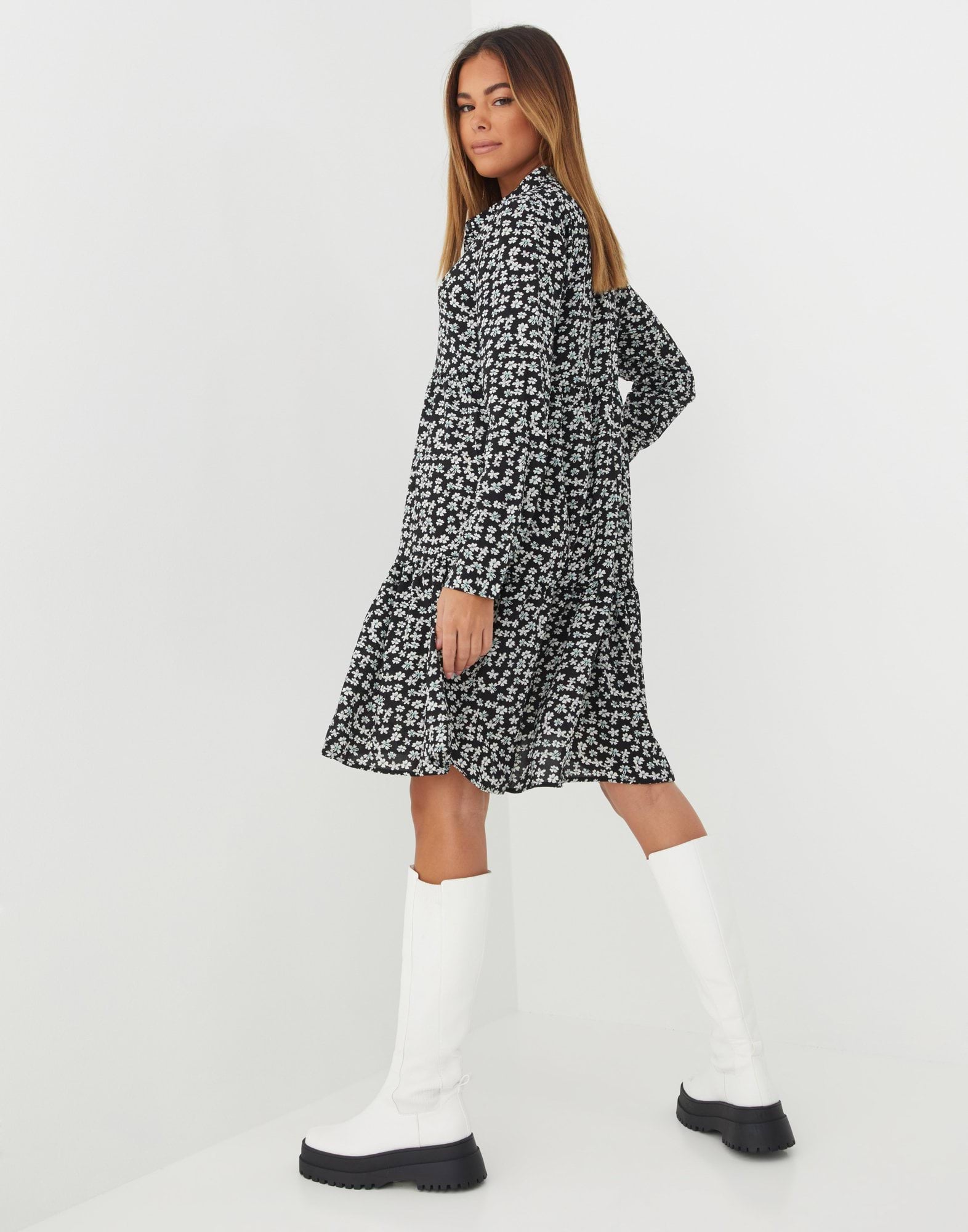 JDYPIPER L/S AOP SHIRT DRESS WVN DI