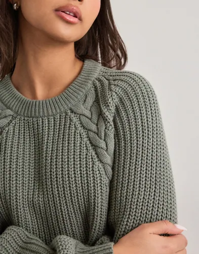 Nelly Braided Knit Sweater stickade tröjor dam – bild 3