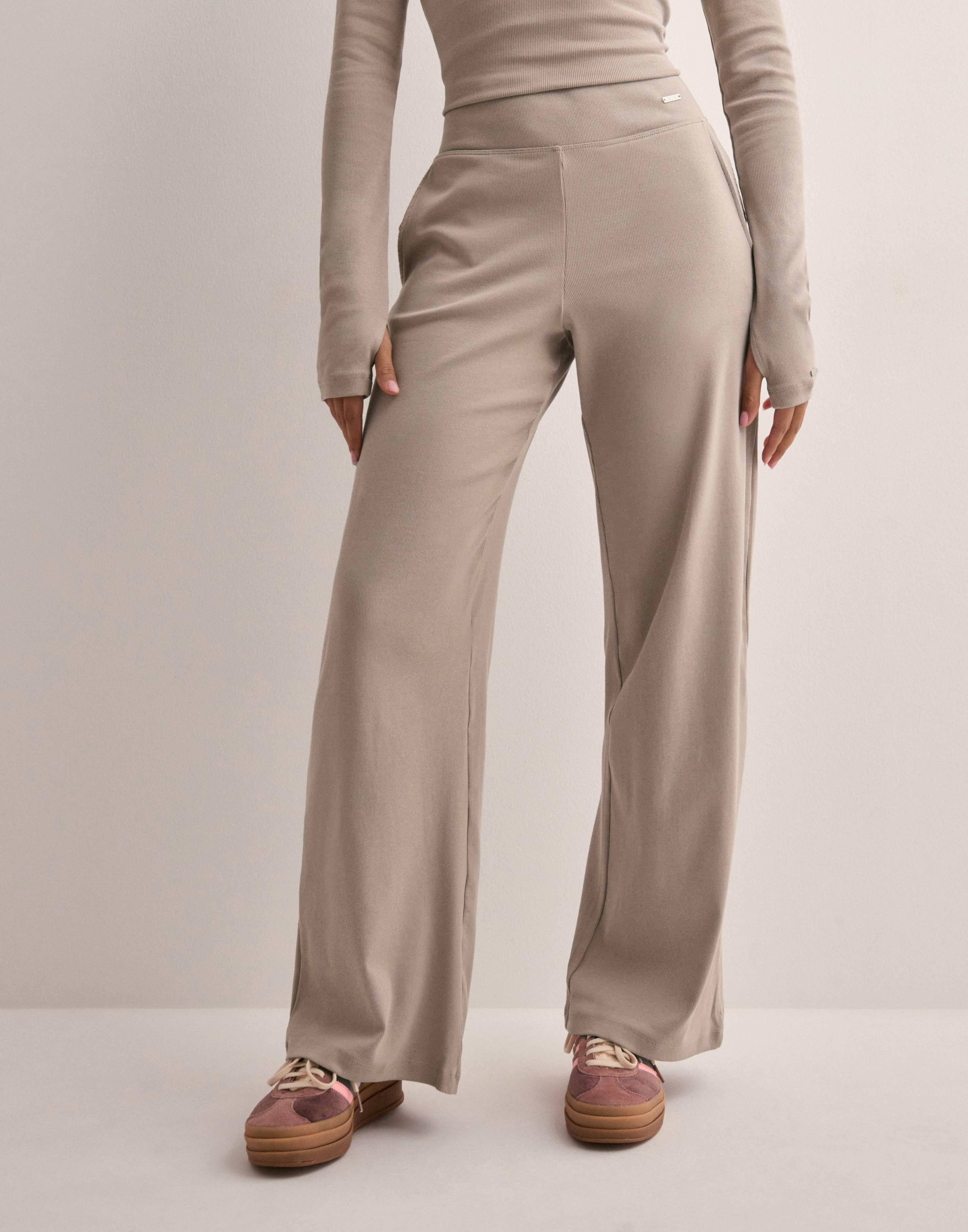 Buy Aim'n Ease Ribbed Wide Pants - Clay | Nelly.com