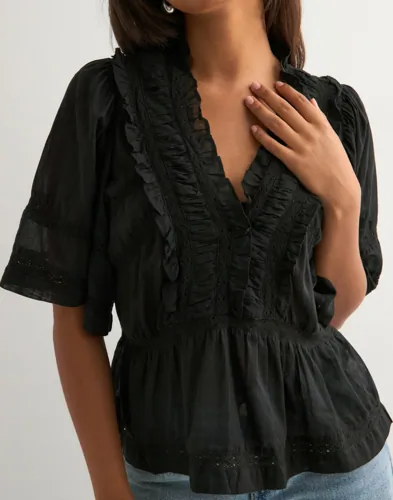 NEO NOIR Evienne S Voile Top blusar dam – bild 3