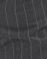 Dark Grey Melange Pinstripe