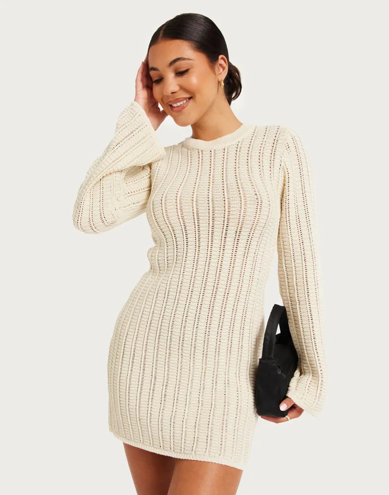 dresses pieces long knitted Women's Said My Piece Sweater Knit Midi Dress in Mocha