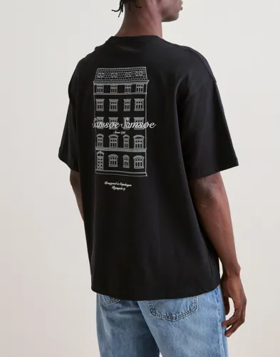 Samsøe Samsøe Sauni T-shirt 11725 T-shirts med tryck Svart
