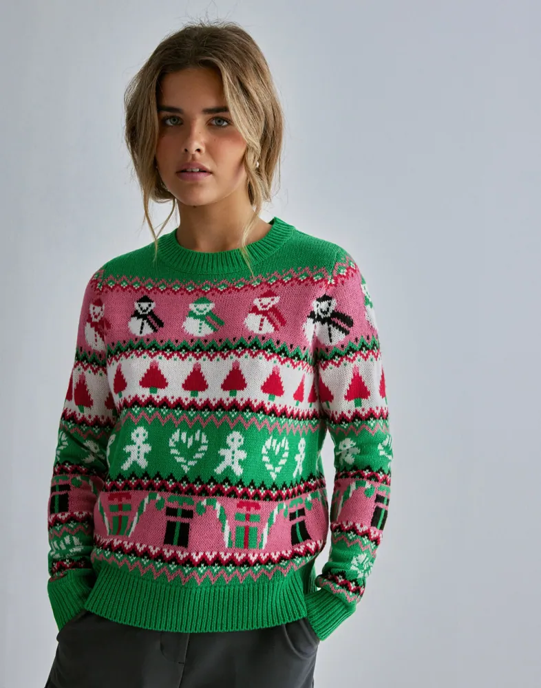 VMXMASMIX LS O-NECK PULLOVER XMAS