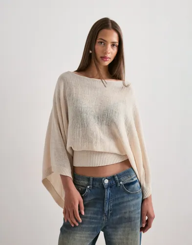 Nelly - Beige - Wide Sleeve Knit Sweater