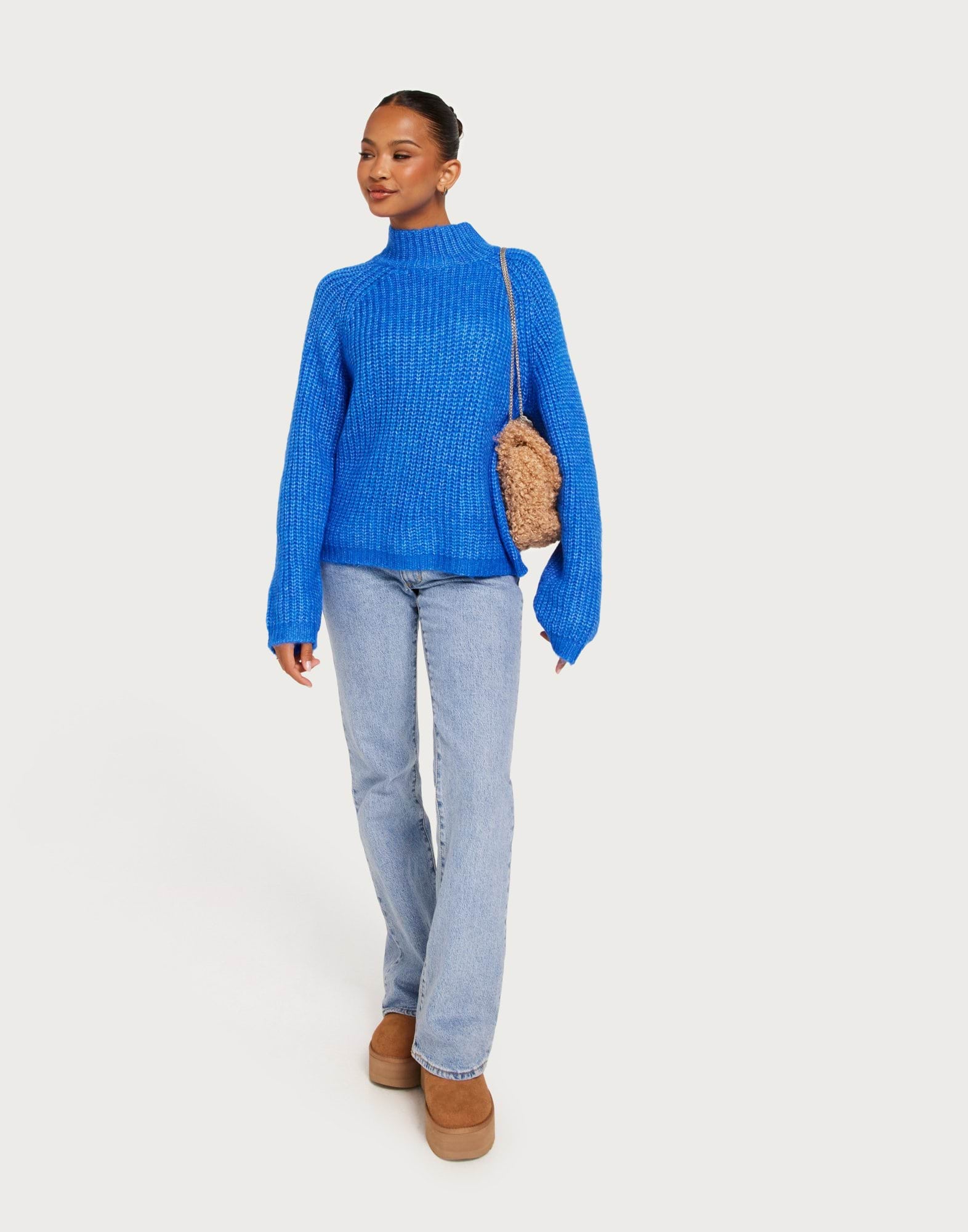 PCNELL LS HIGH NECK KNIT NOOS