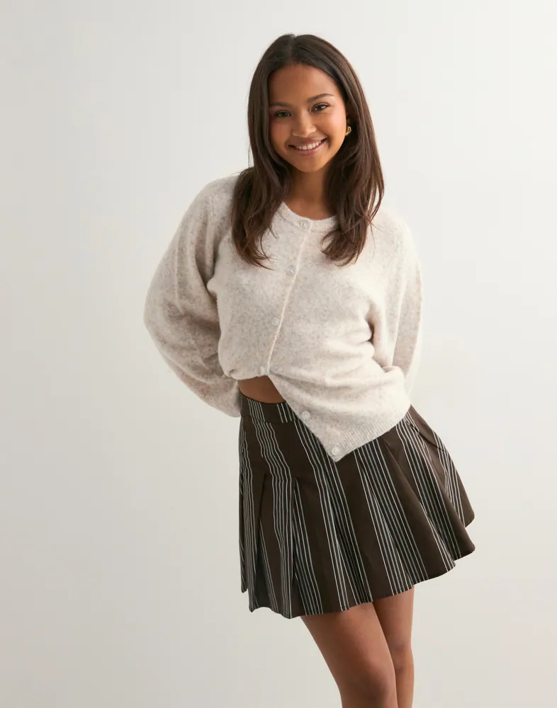 Pieces - Brun - Pcjamie Mw Pleated Skirt Wvn D2D Pp