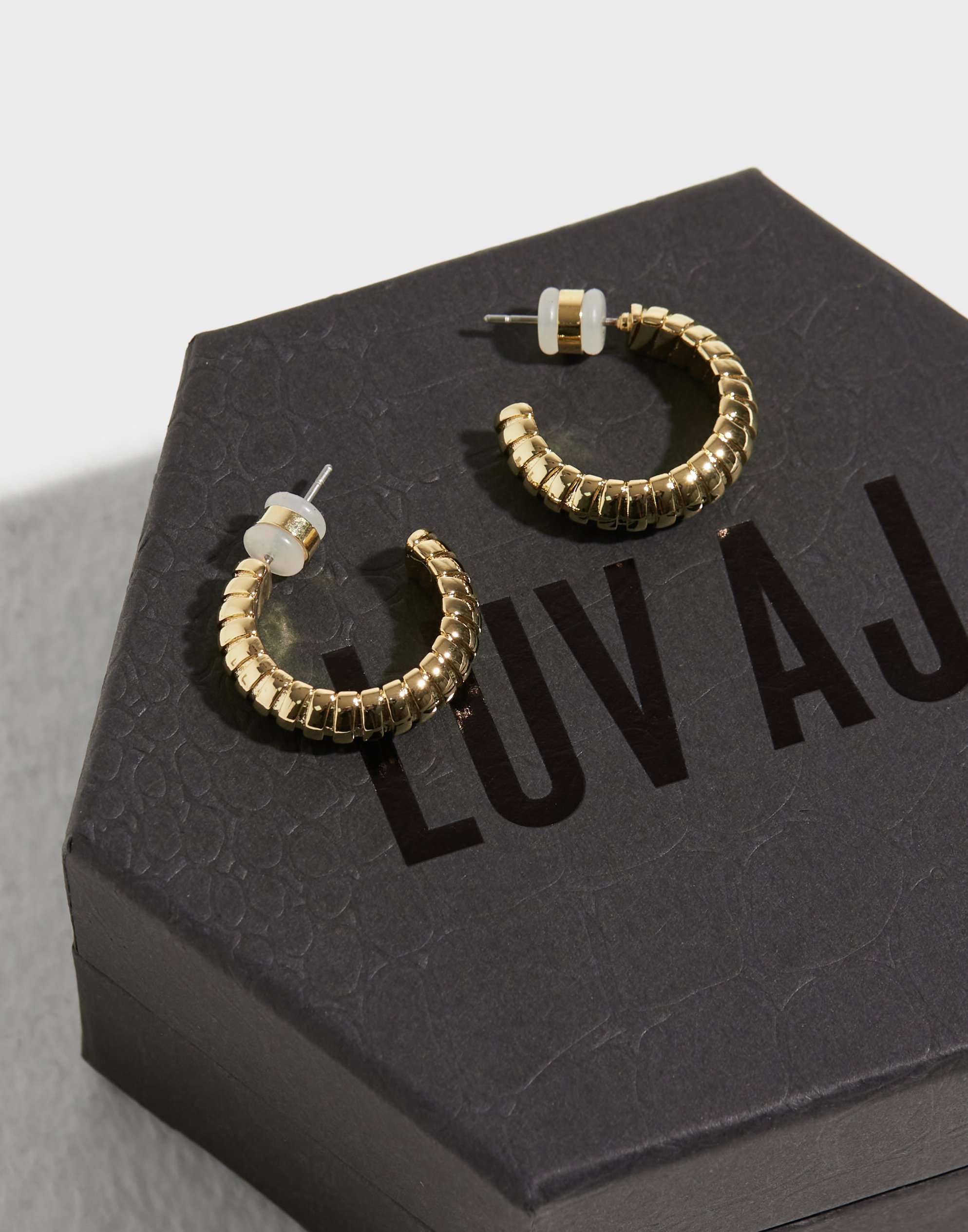 Buy Luv Aj Snake Chain Hoops Gold