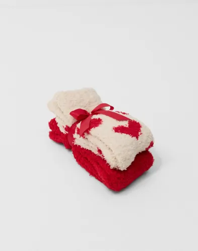 Vero Moda - Pink - Vmdora Fluffy Socks 2-Pack Xmas
