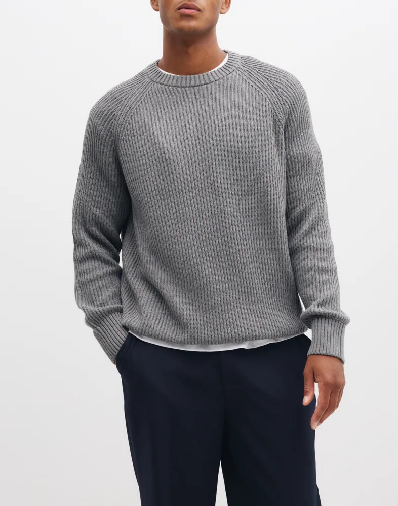 Slmbraun Knit Rib Crew Neck Noos Stickade tröjor