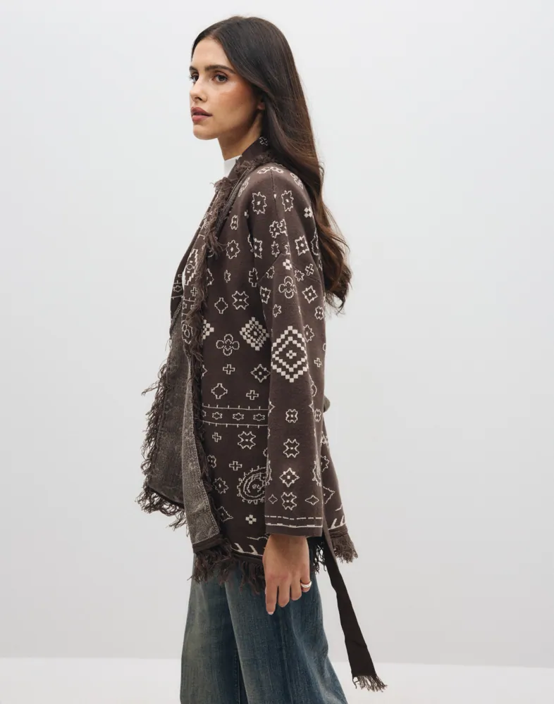 VERO MODA Vmscarlett Ls Tassel Jacquard Cardi koftor & cardigans dam – bild 2