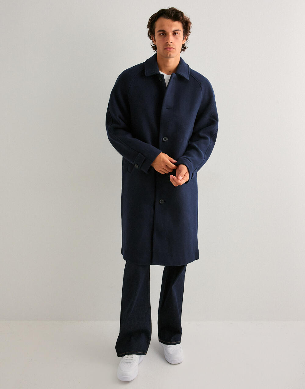 ジャケット・アウター AT LAST&CO WOOL COAT DARK NAVY Wool Trench Coat, Navy Coat, Wool Coat Women, Fall Trench Coat