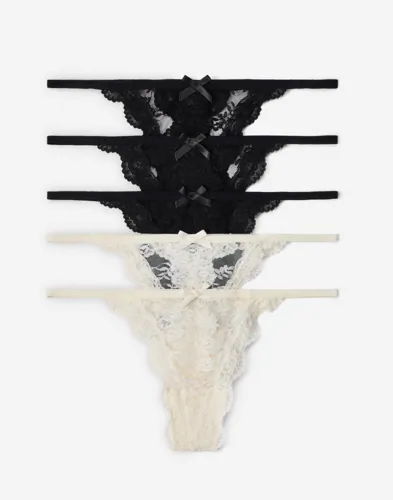 Nelly - Svart - Adorable 5-Pack Thong