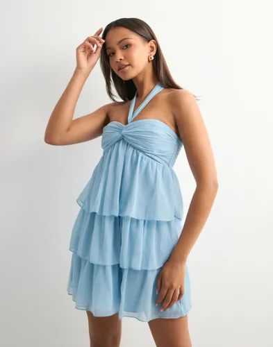 Nelly - Blå - Dreamy Frill Short Dress