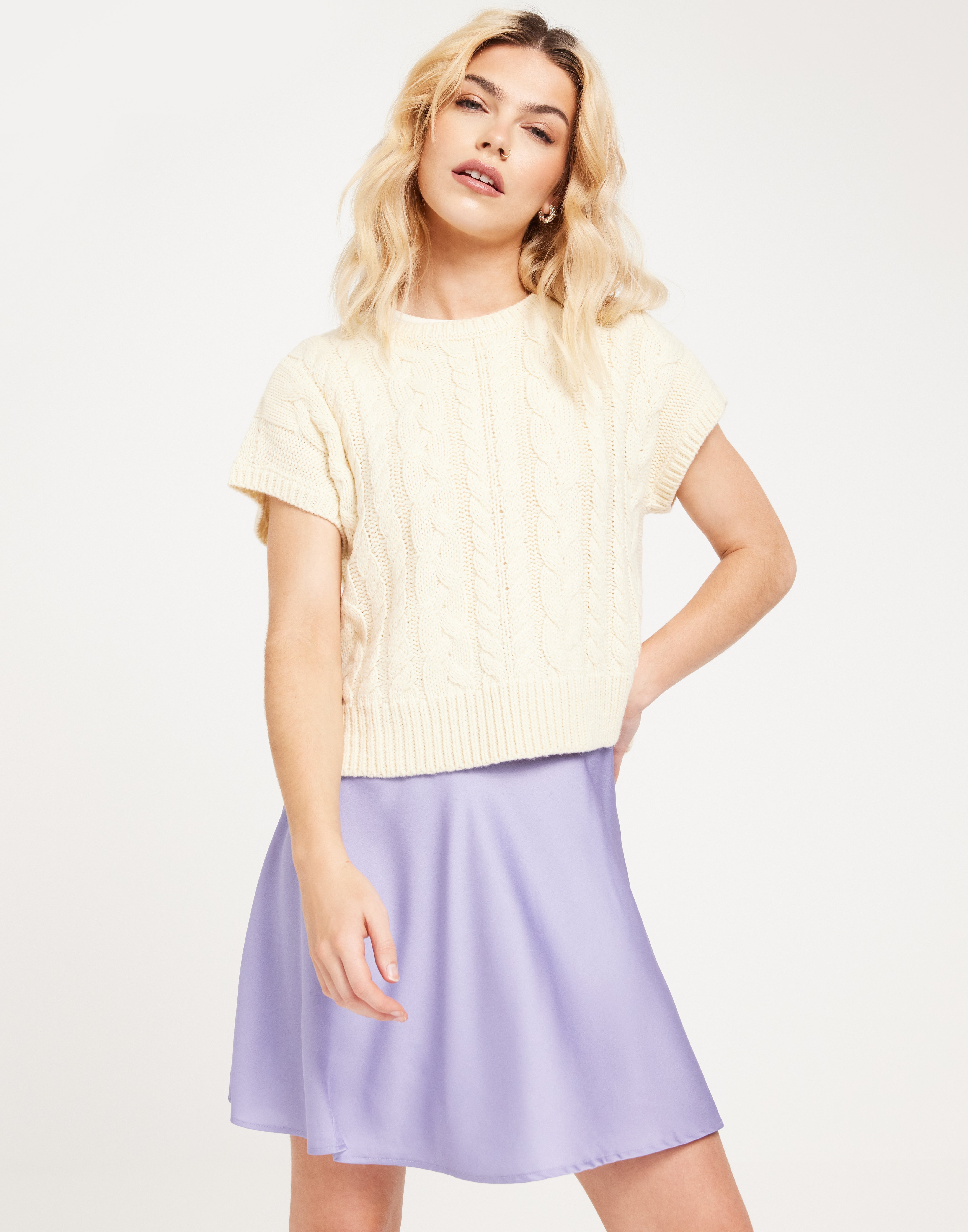 Viellette Hw Midi Skirt Coffee Bean Aop Sandshell Dots
