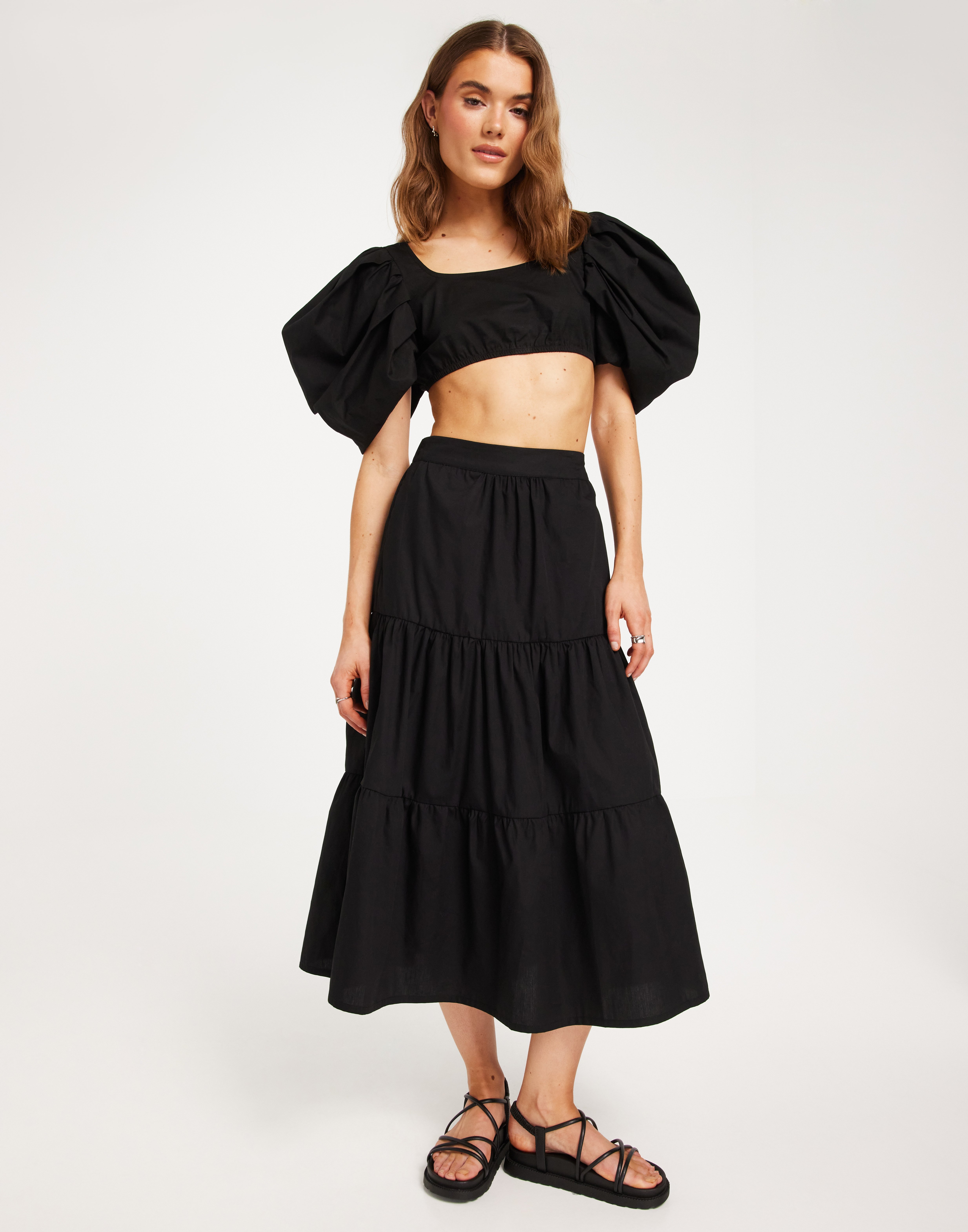 Vila sophie Hw Ankle Skirt - Black