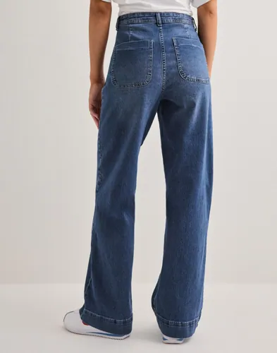 Vero Moda - Blå - Vmkayla Hr Wide Jeans VI3474