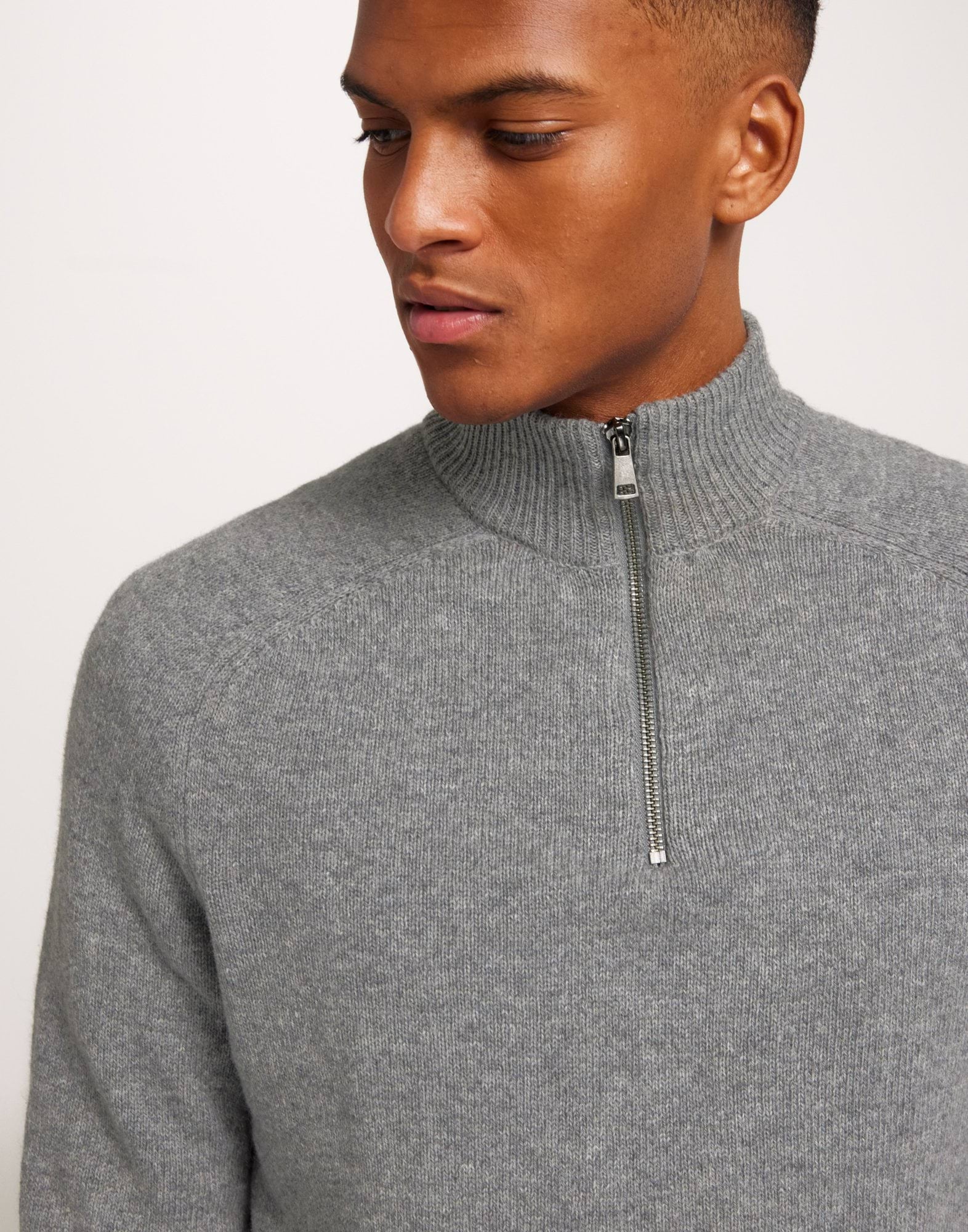 ONSEDWARD REG 7 WOOL HALF ZIP KNIT