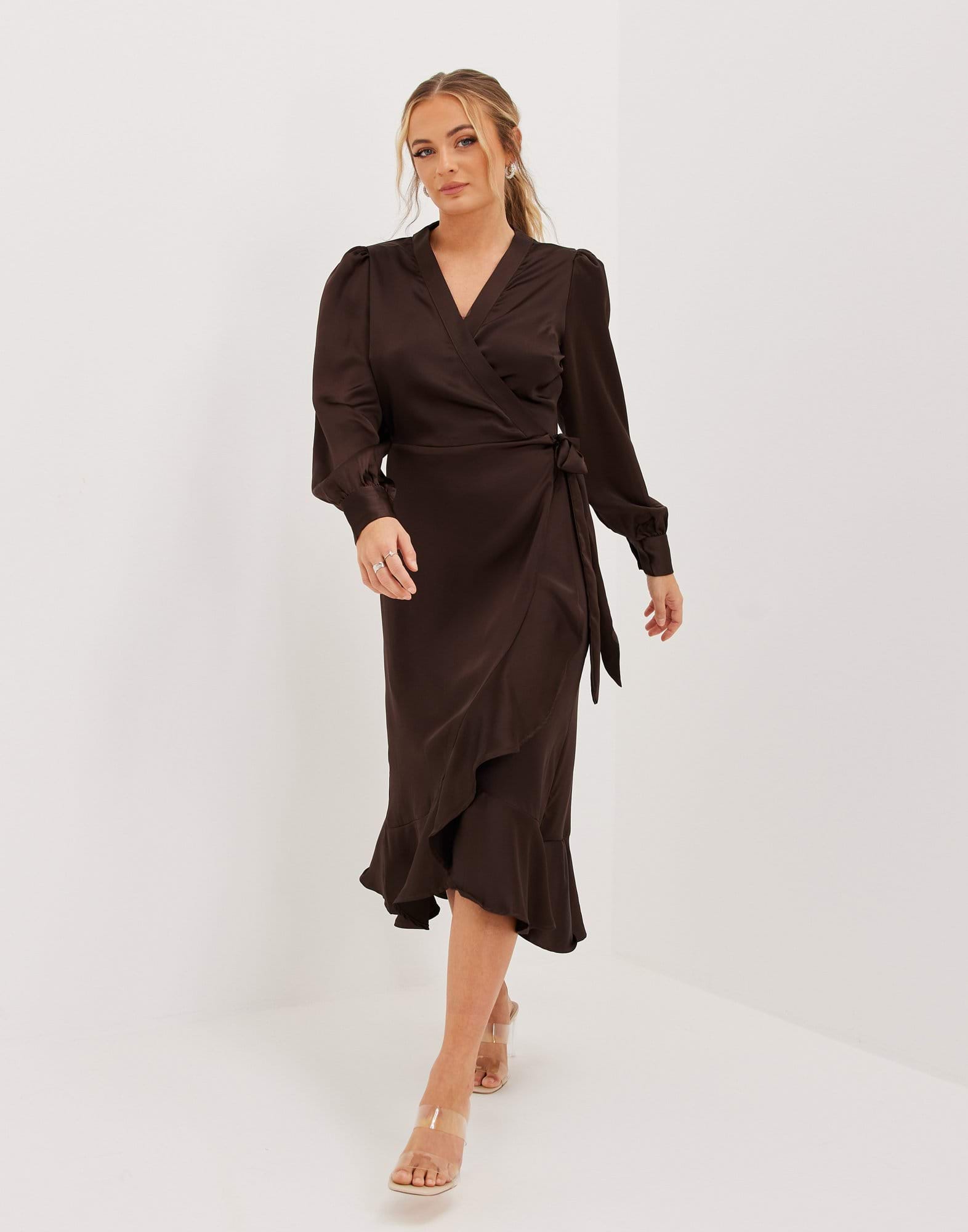 OBJSATEEN WRAP DRESS A FAIR