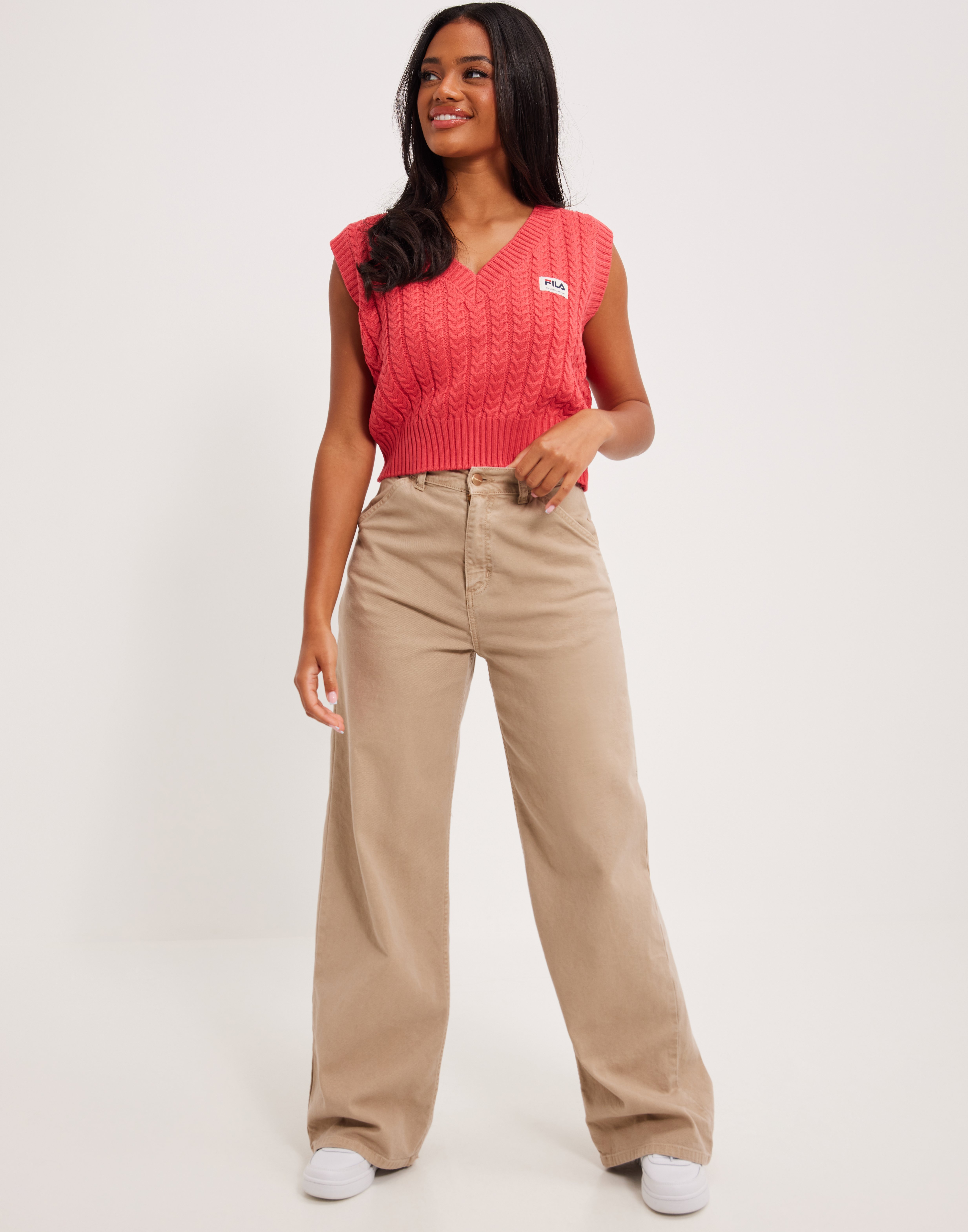 Buy Fila TARRAGONA knitted cropped vest - Teaberry | Nelly.com