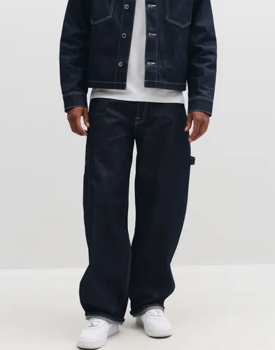 Que Sera Sera Wayne Workwear Denim Loose fit jeans Blå