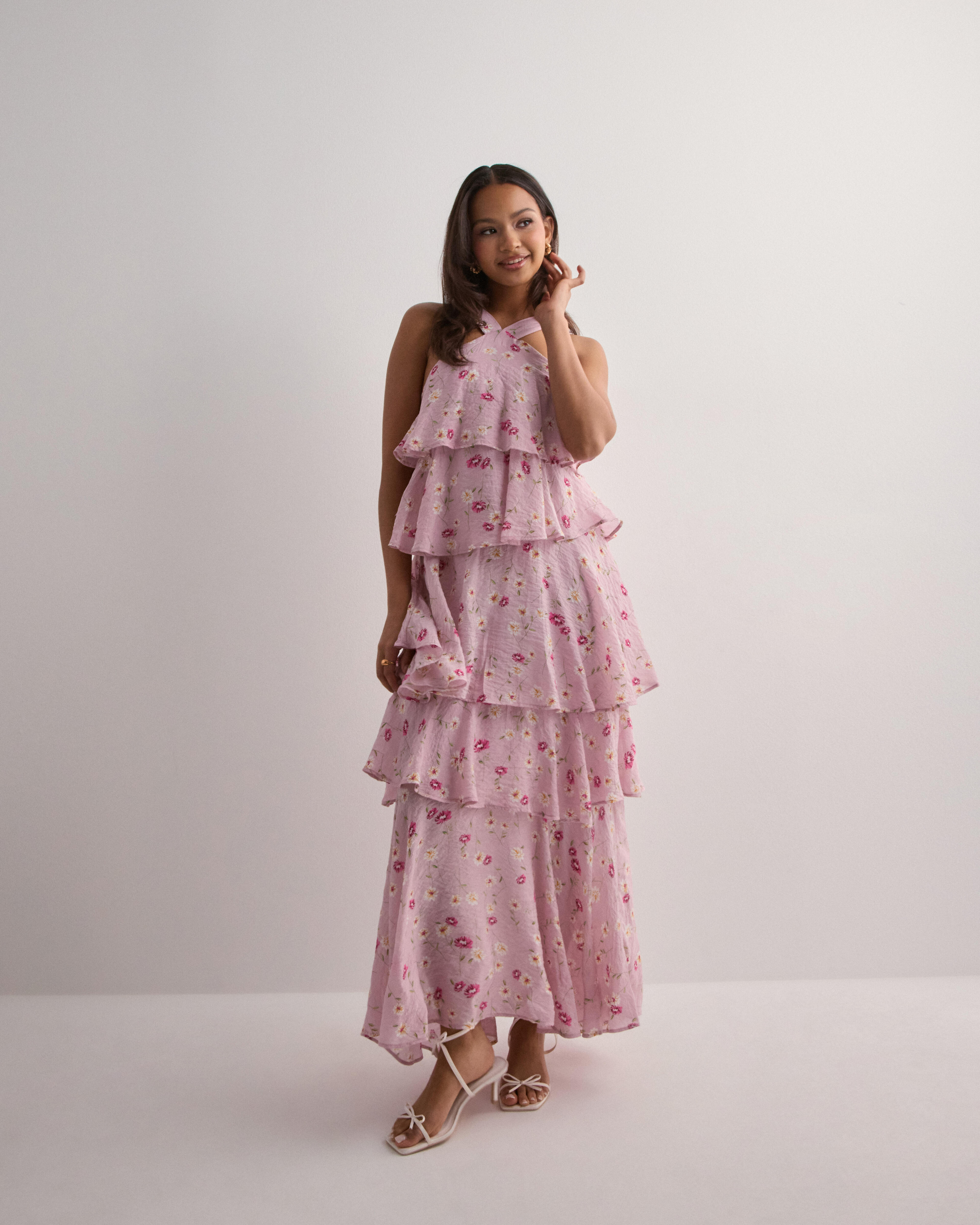 Buy Only ONLCINDERELLA S/L LAYERED DRESS PTM - Orchid Pink | Nelly.com