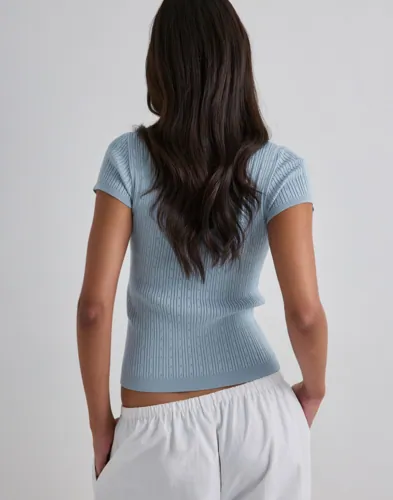 VERO MODA Vmsilje C/S O-Neck Pointelle Pull N toppar dam – bild 3