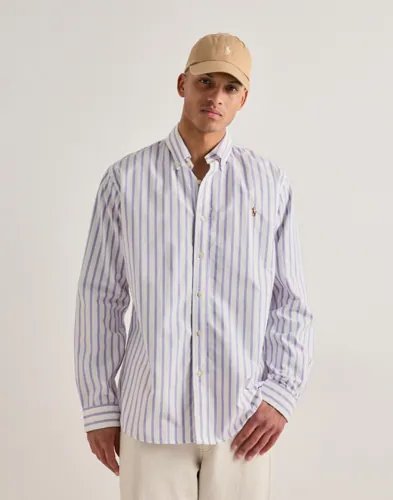 Långärmad blå sportskjorta från Polo Ralph Lauren med button down-krage