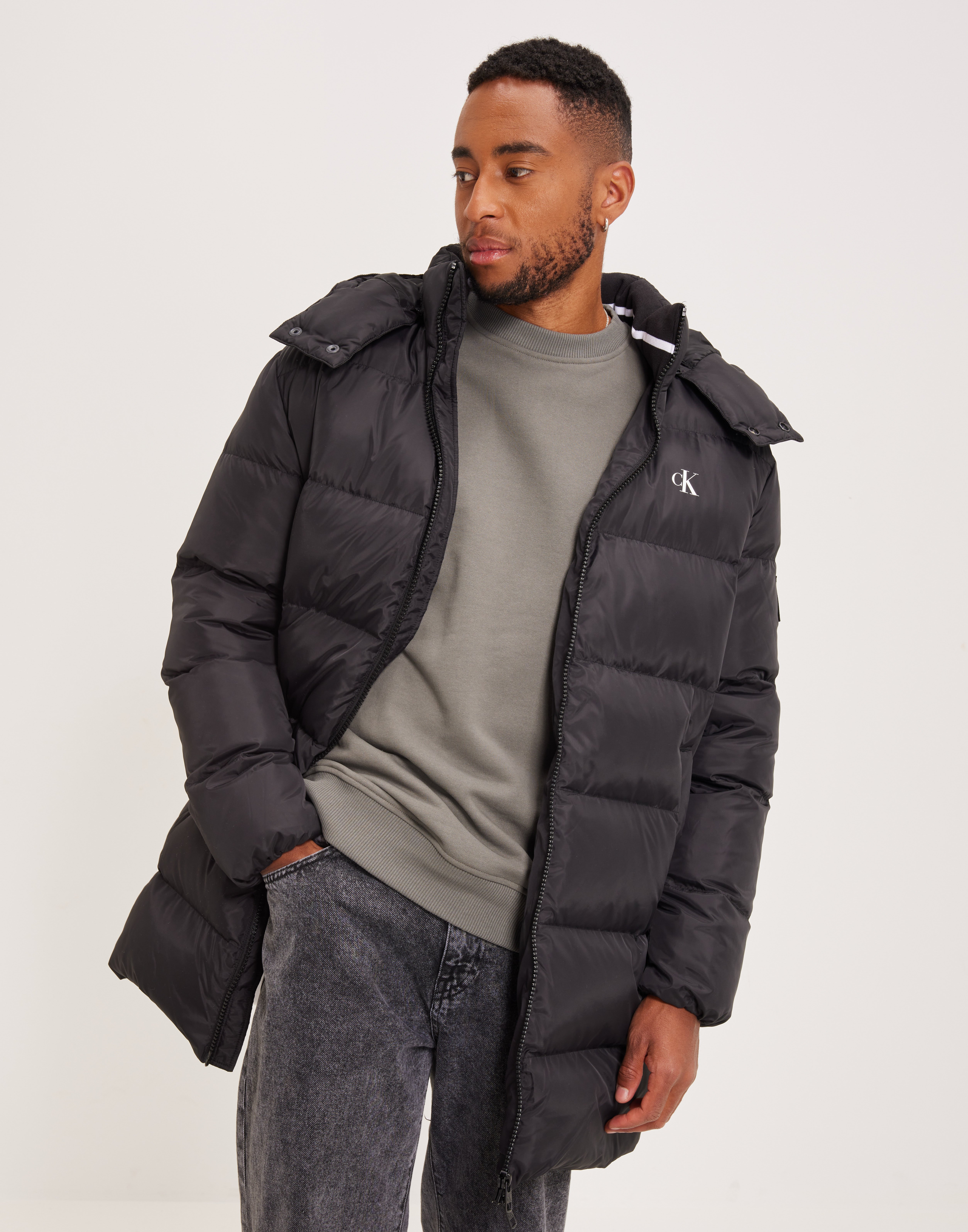 Calvin klein hooded down jacket fashion