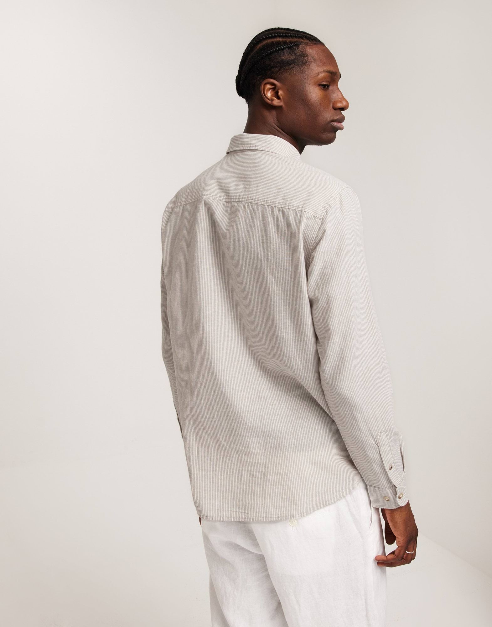 JJESUMMER LINEN BLEND SHIRT LS SN