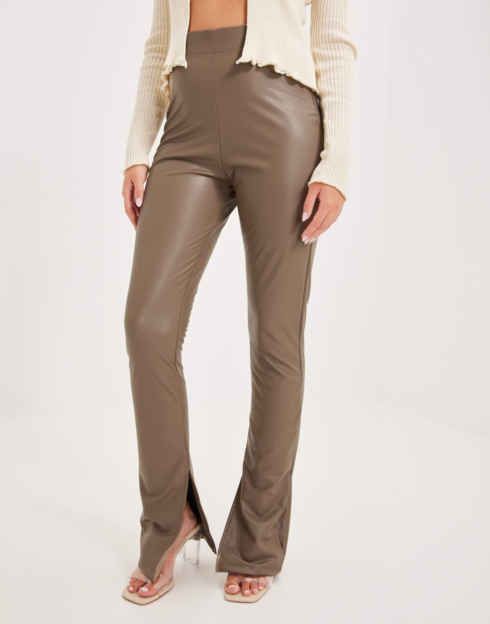 Stunning Pu Slit Pants