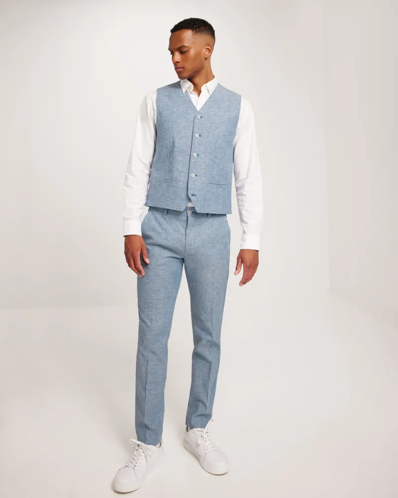 JACK & JONES Jprriviera Linen Waistcoat Kostymvästar herr – bild 3
