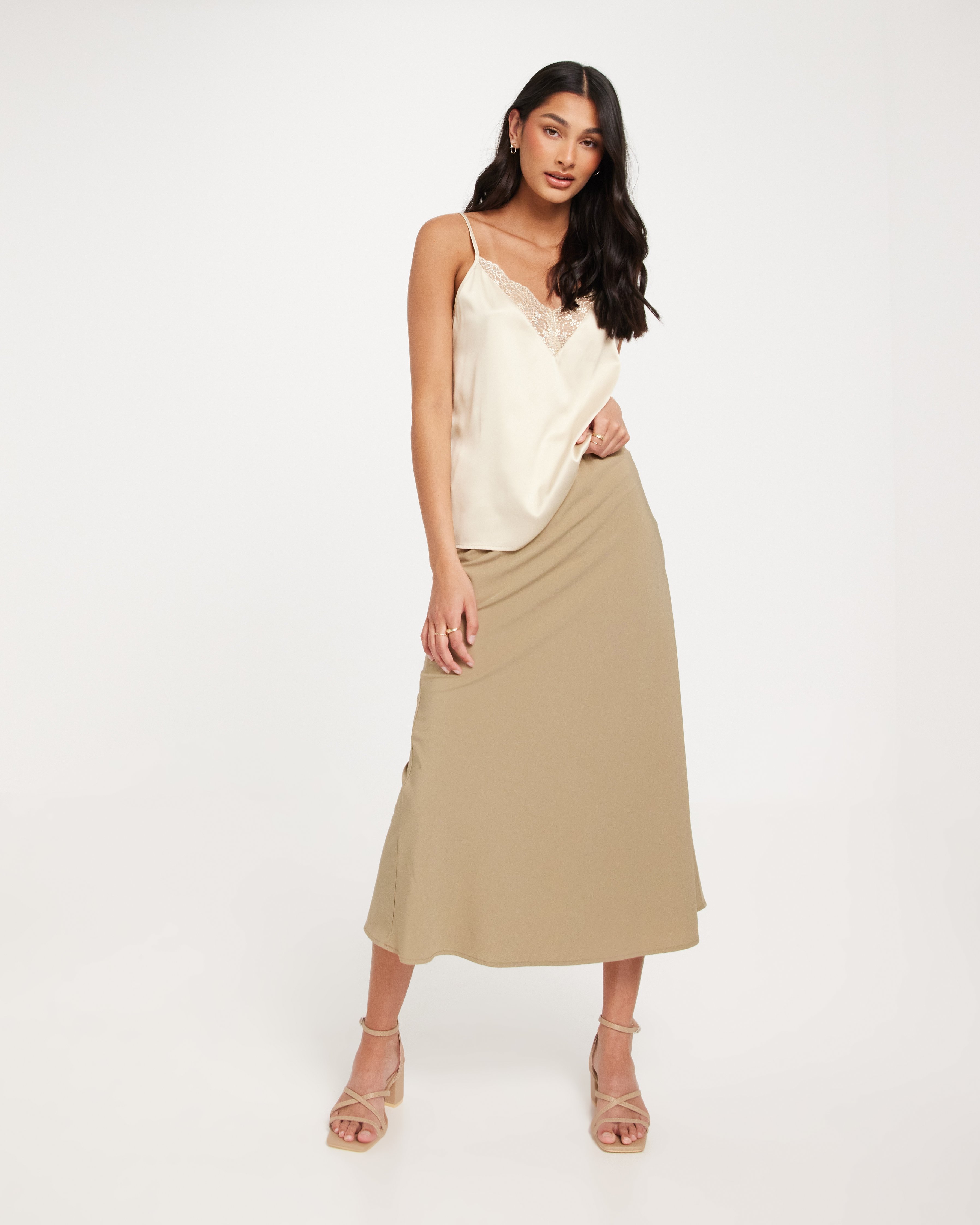 Viva Hw Ankle Skirt Black